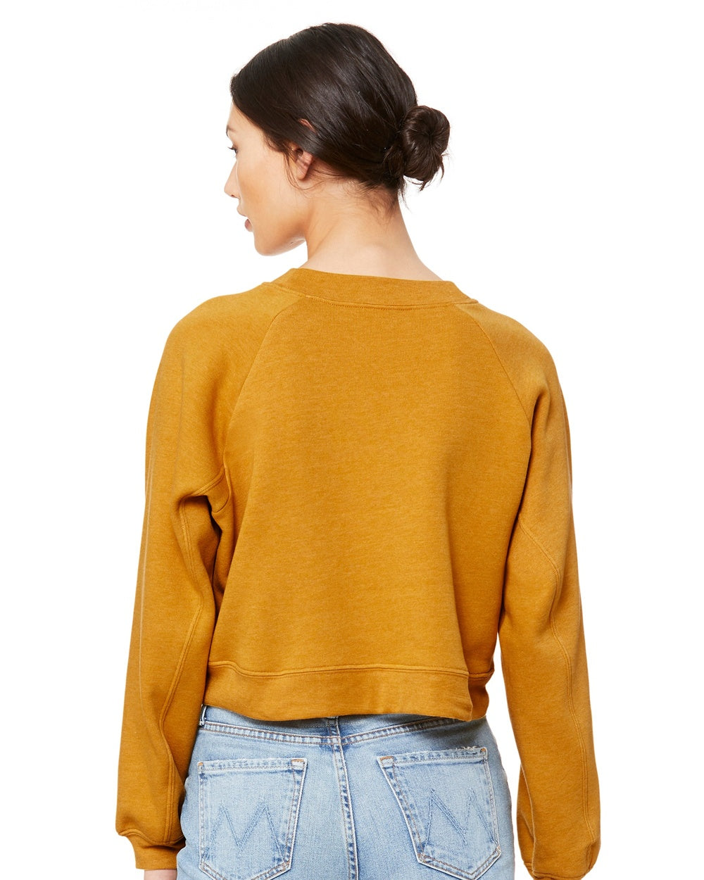WOMEN DON'T OWE YOU SHIT - Raglan Pullover Fleece in Mustard