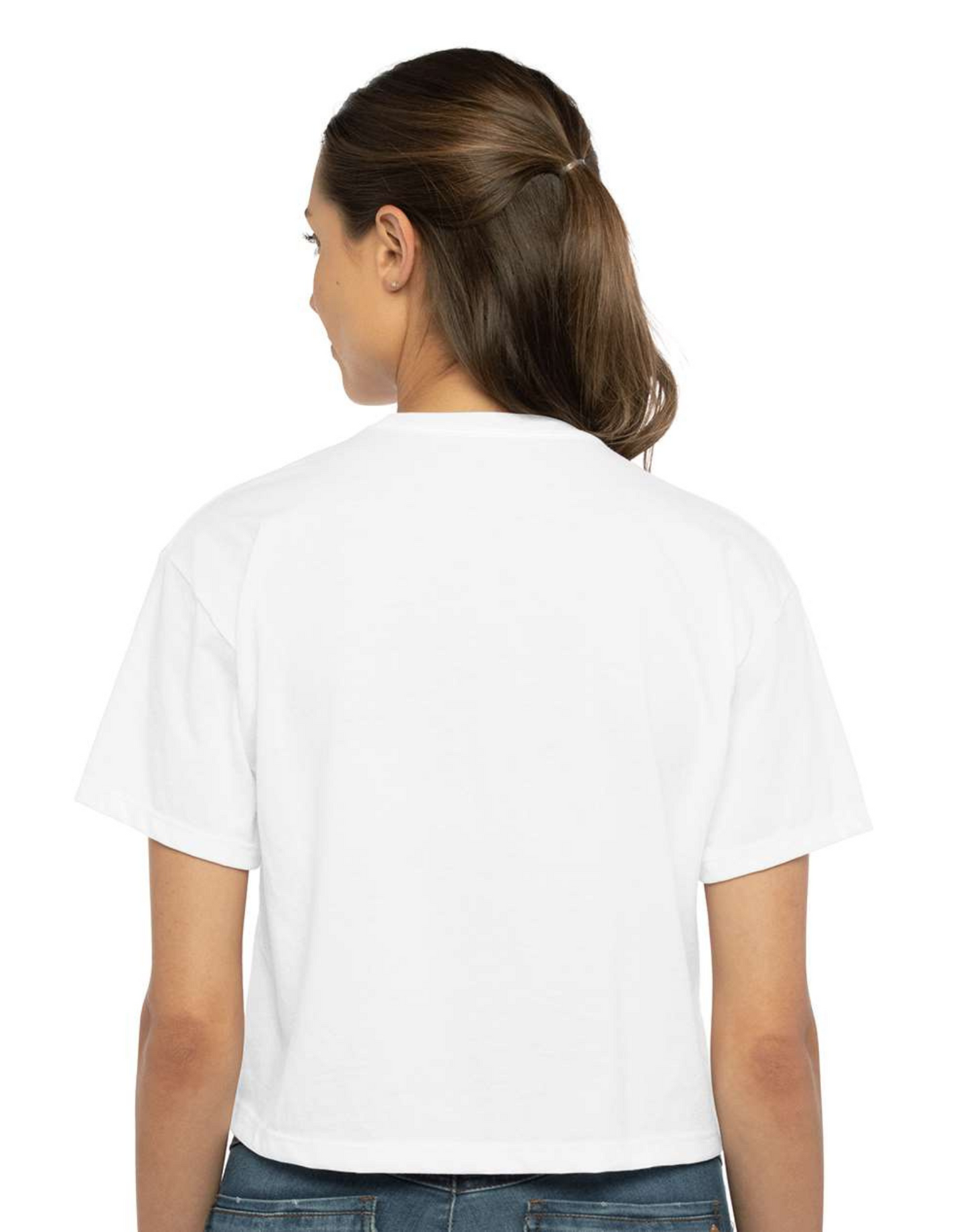 women don't owe you shit on Crop Tee in White